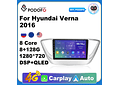 RD126 Android hyundai verna 2016 1GB a 8GB RAM e 16GB a 128GB ROM com ou sem Carplay