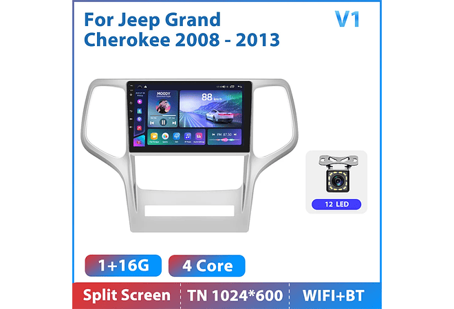 RD128 Android jeep grand cherokee 2008-2013 1GB a 8GB RAM e 16GB a 128GB ROM com ou sem Carplay