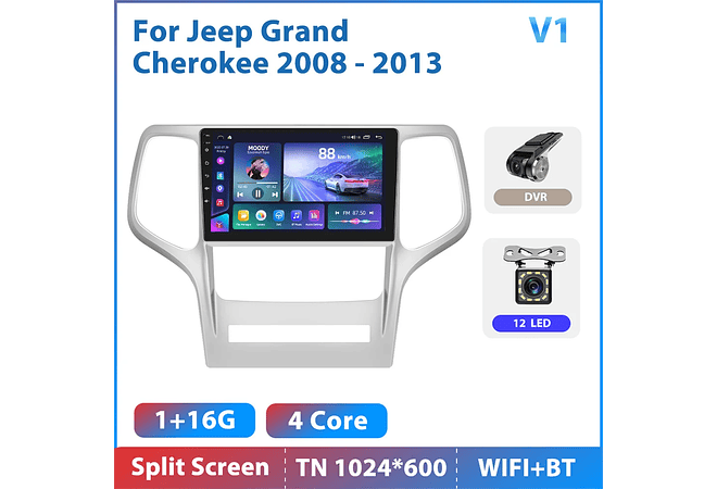 RD128 Android jeep grand cherokee 2008-2013 1GB a 8GB RAM e 16GB a 128GB ROM com ou sem Carplay