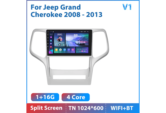 RD128 Android jeep grand cherokee 2008-2013 1GB a 8GB RAM e 16GB a 128GB ROM com ou sem Carplay