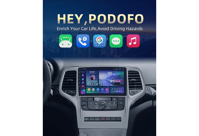 RD128 Android jeep grand cherokee 2008-2013 1GB a 8GB RAM e 16GB a 128GB ROM com ou sem Carplay