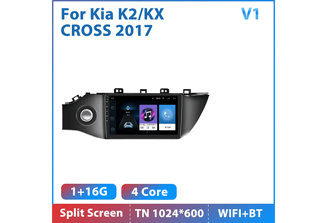 RD131 Android kia k2/kx cruz 2017 1GB a 8GB RAM e 16GB a 128GB ROM com ou sem Carplay