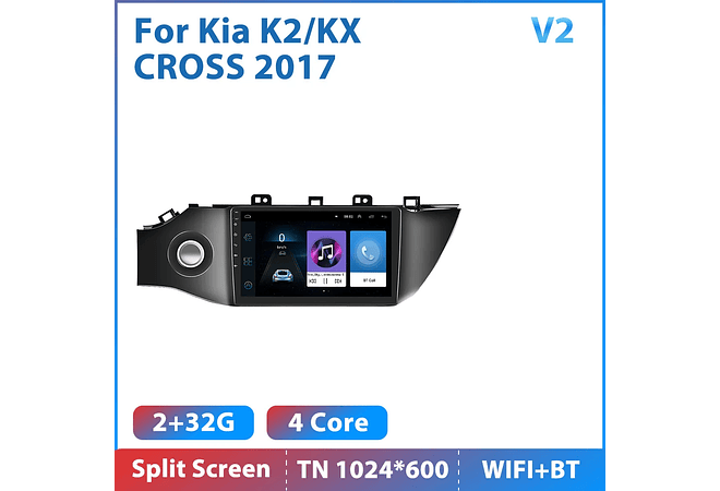 RD131 Android kia k2/kx cruz 2017 1GB a 8GB RAM e 16GB a 128GB ROM com ou sem Carplay