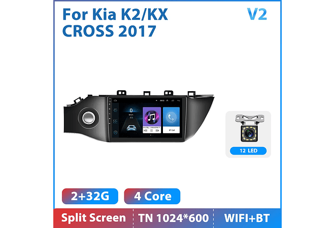 RD131 Android kia k2/kx cruz 2017 1GB a 8GB RAM e 16GB a 128GB ROM com ou sem Carplay