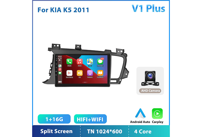 RD133 Android kia k5 2011 1GB a 8GB RAM e 16GB a 128GB ROM com ou sem Carplay