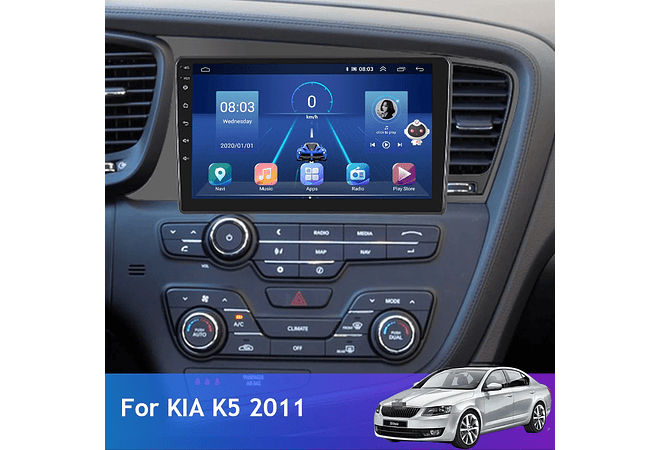 RD133 Android kia k5 2011 1GB a 8GB RAM e 16GB a 128GB ROM com ou sem Carplay