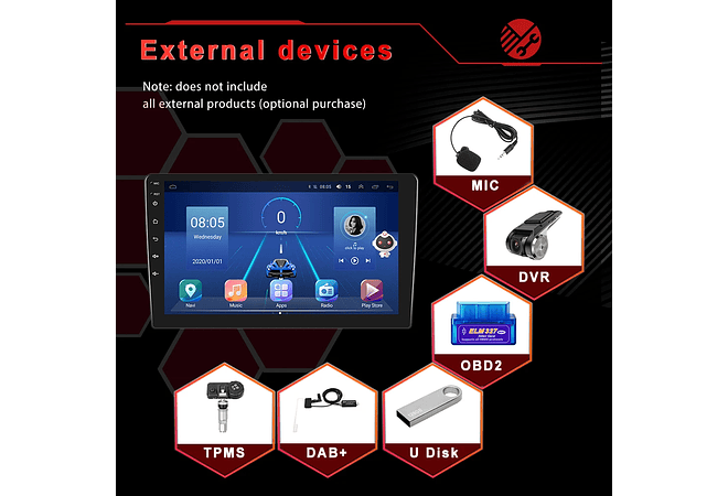 RD136 Android kia soul 2014 1GB a 8GB RAM e 16GB a 128GB ROM com ou sem Carplay