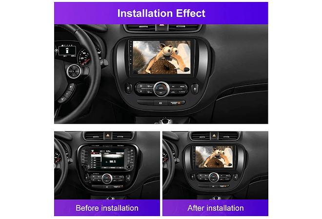 RD136 Android kia soul 2014 1GB a 8GB RAM e 16GB a 128GB ROM com ou sem Carplay