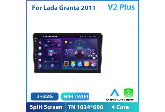 RD138 Android Lada granta 2011 1GB a 8GB RAM e 16GB a 128GB ROM com ou sem Carplay