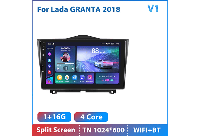 RD139 Android Lada Granta ВАЗ 2018 1GB a 8GB RAM e 16GB a 128GB ROM com ou sem Carplay