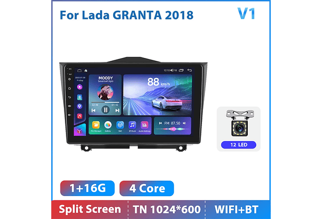 RD139 Android Lada Granta ВАЗ 2018 1GB a 8GB RAM e 16GB a 128GB ROM com ou sem Carplay