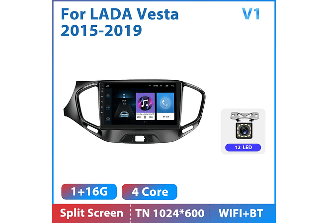 RD140 Android Lada vesta cross sport 2015-2019 1GB a 8GB RAM e 16GB a 128GB ROM com ou sem Carplay