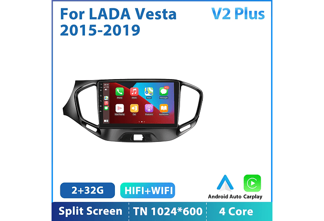 RD140 Android Lada vesta cross sport 2015-2019 1GB a 8GB RAM e 16GB a 128GB ROM com ou sem Carplay