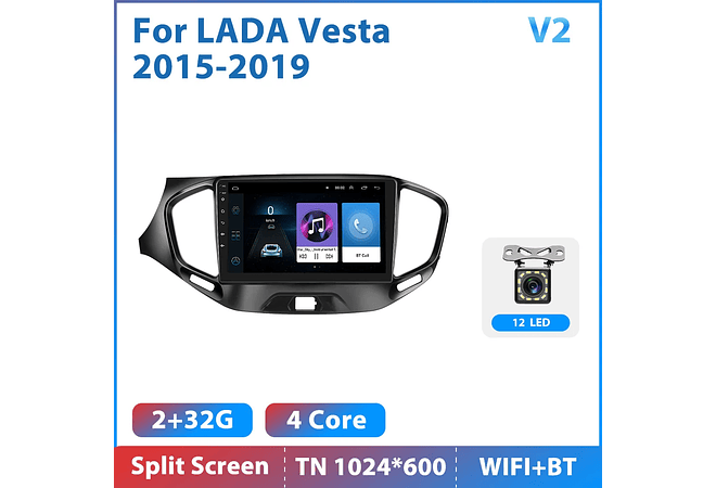 RD140 Android Lada vesta cross sport 2015-2019 1GB a 8GB RAM e 16GB a 128GB ROM com ou sem Carplay
