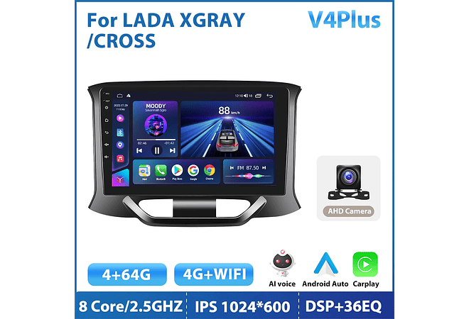 RD141 Android Lada X ray xray cruz 1GB a 8GB RAM e 16GB a 128GB ROM com ou sem Carplay