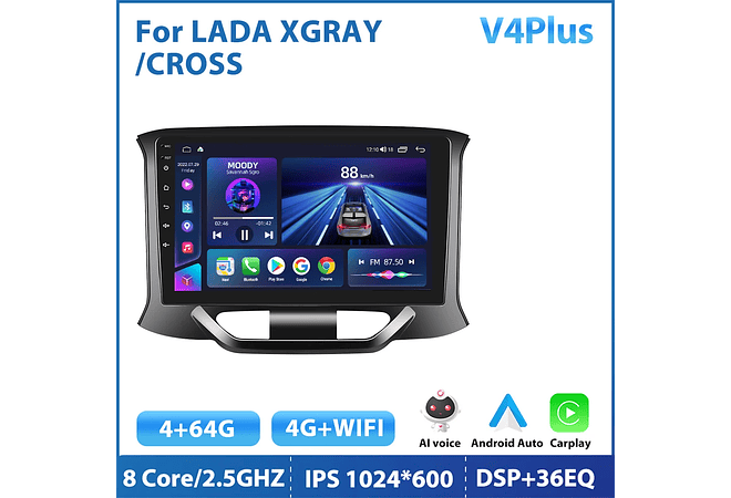 RD141 Android Lada X ray xray cruz 1GB a 8GB RAM e 16GB a 128GB ROM com ou sem Carplay