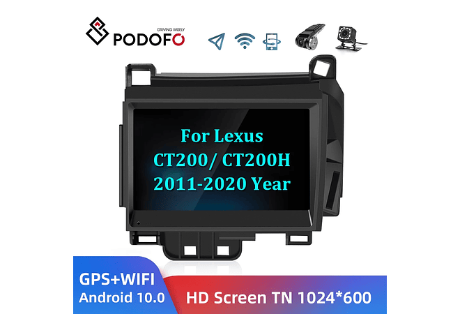 RD142 Android Lexus CT200/ct200h 2011-2020 1GB a 8GB RAM e 16GB a 128GB ROM com ou sem Carplay