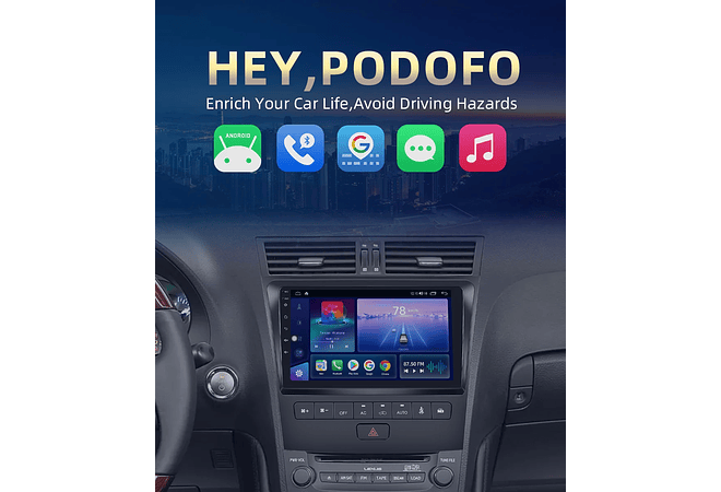 RD143 Android Lexus gs300 gs350 gs400 gs430 gs450 gs460 2004-2011 1GB a 8GB RAM e 16GB a 128GB ROM com ou sem Carplay