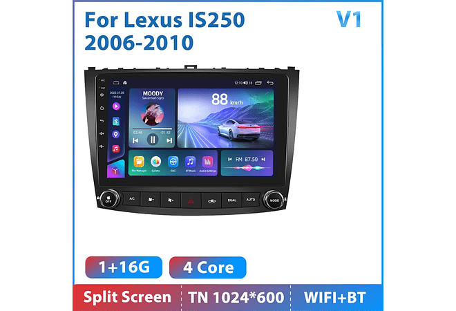 RD144 Android Lexus is250 2006-2010 1GB a 8GB RAM e 16GB a 128GB ROM com ou sem Carplay