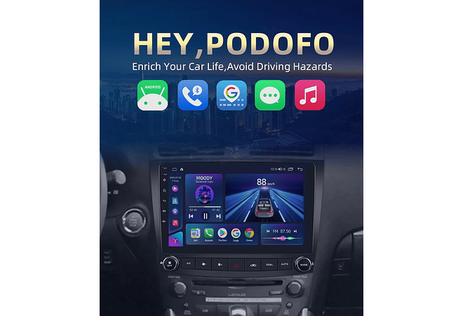 RD144 Android Lexus is250 2006-2010 1GB a 8GB RAM e 16GB a 128GB ROM com ou sem Carplay