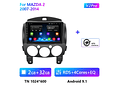 RD146 Android Mazda 2 2007-2014 1GB a 8GB RAM e 16GB a 128GB ROM com ou sem Carplay