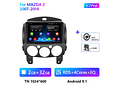 RD146 Android Mazda 2 2007-2014 1GB a 8GB RAM e 16GB a 128GB ROM com ou sem Carplay