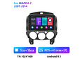 RD146 Android Mazda 2 2007-2014 1GB a 8GB RAM e 16GB a 128GB ROM com ou sem Carplay