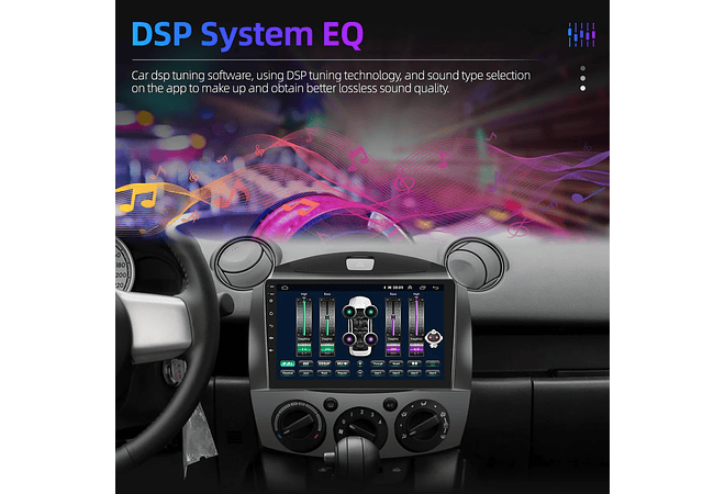 RD146 Android Mazda 2 2007-2014 1GB a 8GB RAM e 16GB a 128GB ROM com ou sem Carplay