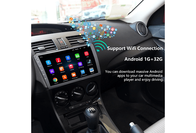 RD147 Android Mazda 3 2004-2012 1GB a 8GB RAM e 16GB a 128GB ROM com ou sem Carplay