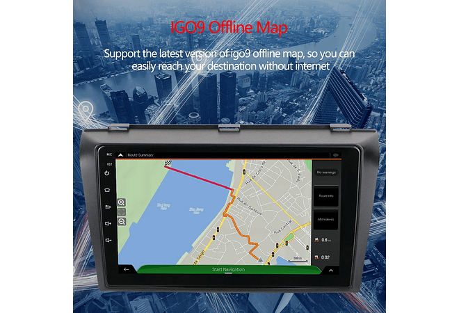 RD147 Android Mazda 3 2004-2012 1GB a 8GB RAM e 16GB a 128GB ROM com ou sem Carplay