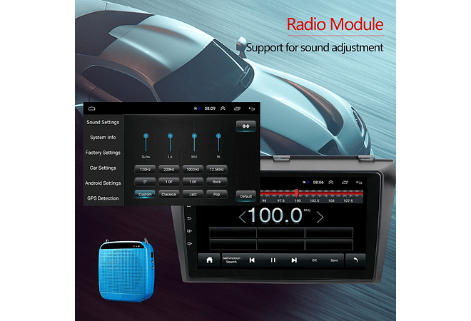 RD147 Android Mazda 3 2004-2012 1GB a 8GB RAM e 16GB a 128GB ROM com ou sem Carplay