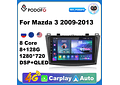 RD149 Android Mazda 3 2009-2013 1GB a 8GB RAM e 16GB a 128GB ROM com ou sem Carplay