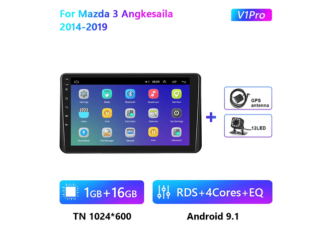 RD150 Android Mazda 3 angkesaila 2014-2019 1GB a 8GB RAM e 16GB a 128GB ROM com ou sem Carplay