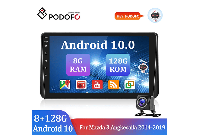 RD150 Android Mazda 3 angkesaila 2014-2019 1GB a 8GB RAM e 16GB a 128GB ROM com ou sem Carplay