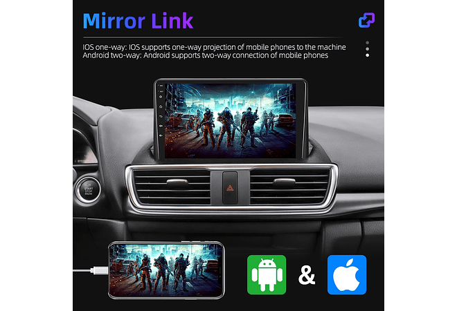 RD150 Android Mazda 3 angkesaila 2014-2019 1GB a 8GB RAM e 16GB a 128GB ROM com ou sem Carplay