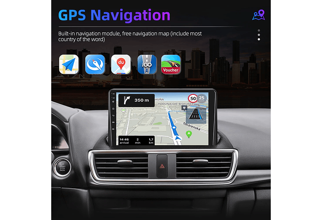 RD150 Android Mazda 3 angkesaila 2014-2019 1GB a 8GB RAM e 16GB a 128GB ROM com ou sem Carplay