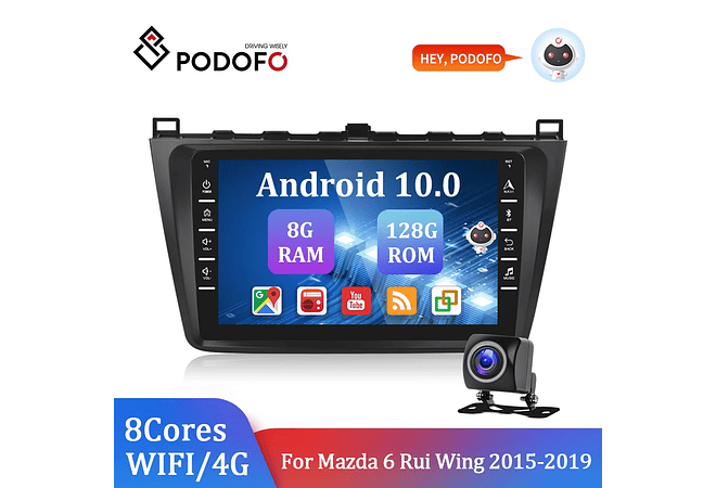 RD152 Android Mazda 6 rui asa 2015-2019 1GB a 8GB RAM e 16GB a 128GB ROM com ou sem Carplay