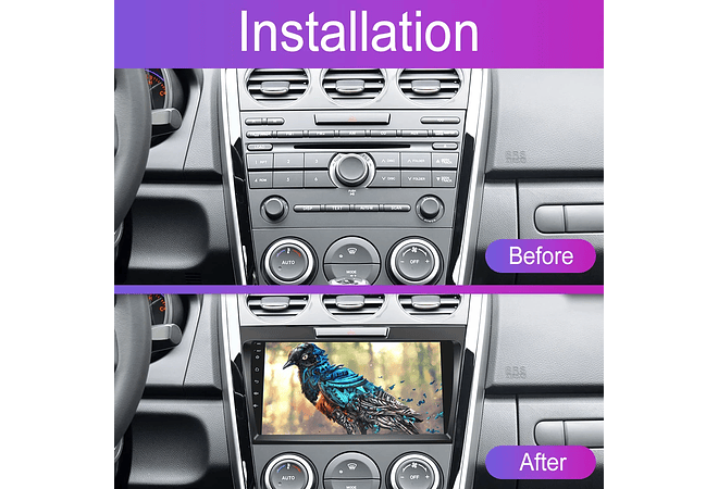 RD153 Android Mazda CX-7 2014 1GB a 8GB RAM e 16GB a 128GB ROM com ou sem Carplay