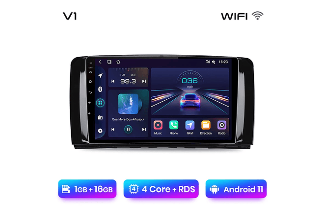 RD155 Android Mercedes r-classe w251 r300 2011-2015 1GB a 8GB RAM e 16GB a 128GB ROM com ou sem Carplay