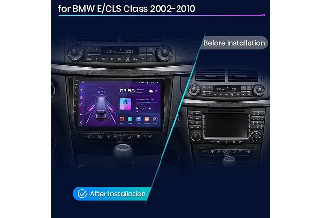 RD156 Android Mercedes w211 e300 2002-2010 1GB a 8GB RAM e 16GB a 128GB ROM com ou sem Carplay