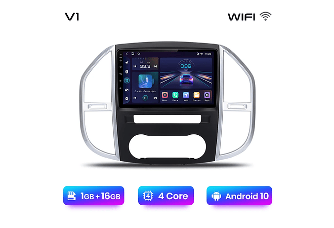 RD157 Android Mercedes vito w447 2014-2021 1GB a 8GB RAM e 16GB a 128GB ROM com ou sem Carplay