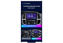 RD157 Android Mercedes vito w447 2014-2021 1GB a 8GB RAM e 16GB a 128GB ROM com ou sem Carplay