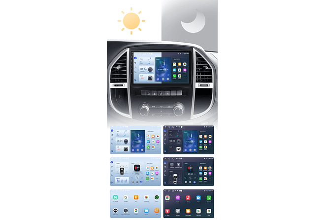 RD157 Android Mercedes vito w447 2014-2021 1GB a 8GB RAM e 16GB a 128GB ROM com ou sem Carplay