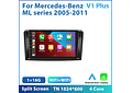 RD158 Android mercedes mercedes ml série 2005-2011 1GB a 8GB RAM e 16GB a 128GB ROM com ou sem Carplay