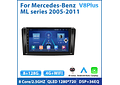 RD158 Android mercedes mercedes ml série 2005-2011 1GB a 8GB RAM e 16GB a 128GB ROM com ou sem Carplay