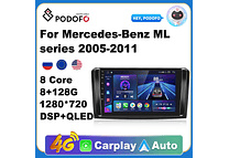 RD158 Android mercedes mercedes ml série 2005-2011 1GB a 8GB RAM e 16GB a 128GB ROM com ou sem Carplay
