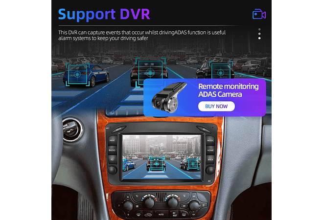 RD160 Android Mercedes clk w209 1GB a 8GB RAM e 16GB a 128GB ROM com ou sem Carplay