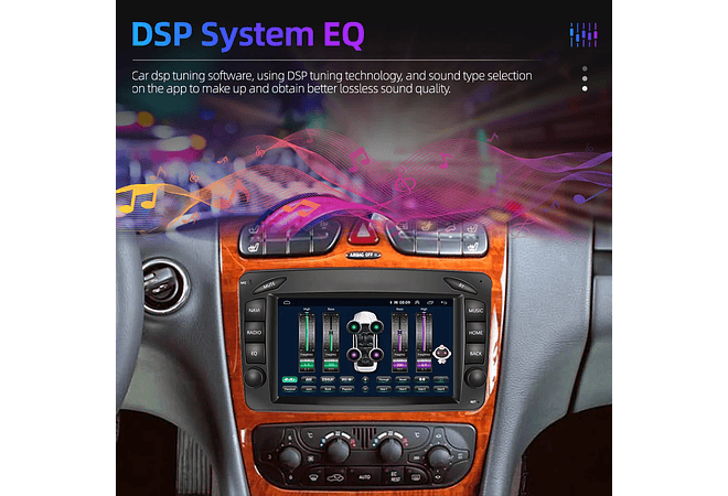 RD160 Android Mercedes clk w209 1GB a 8GB RAM e 16GB a 128GB ROM com ou sem Carplay