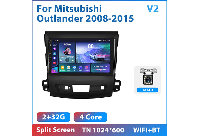 RD161 Android mitsubishi outlander 2008-2015 1GB a 8GB RAM e 16GB a 128GB ROM com ou sem Carplay