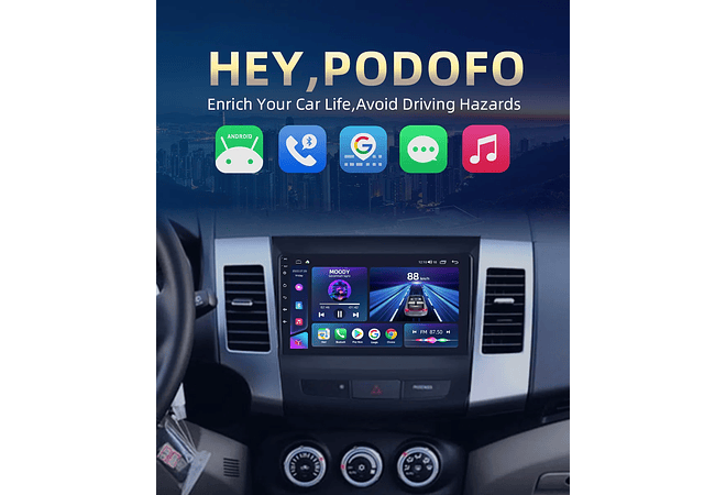 RD161 Android mitsubishi outlander 2008-2015 1GB a 8GB RAM e 16GB a 128GB ROM com ou sem Carplay